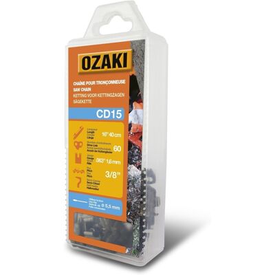 OZAKI Kettensägekette - 3/8 60 Antriebsglieder Halbquadrat-Design OZAKI Kettensägekette - 3/8 60 Antriebsglieder Halbquadrat-Design