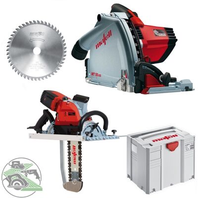 Mafell Zimmerei-kettensäge Zsxec / 400hm + Tauchsäge Mt 55 Cc Midi Max T-max Mafell Zimmerei-kettensäge Zsxec / 400hm + Tauchsäge Mt 55 Cc Midi Max T-max