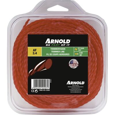 Af 3.4 Roter, Gedrehter Trimmerfaden Aus Nylon, Rund, 3,3 Mm × 9 M Arnold Af 3.4 Roter, Gedrehter Trimmerfaden Aus Nylon, Rund, 3,3 Mm × 9 M Arnold
