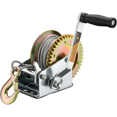 Handseilwinde Bis 550kg Übersetzung 4,1:1 142x151x192mm, Winde Mit 10m Drahtseil, Seilwinde Handbetrieben, Handseilzug Effizient, Forstseilwinde - Wiltec Handseilwinde Bis 550kg Übersetzung 4,1:1 142x151x192mm, Winde Mit 10m Drahtseil, Seilwinde Handbetrieben, Handseilzug Effizient, Forstseilwinde - Wiltec