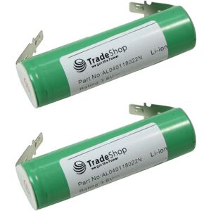 2x Trade-shop Li-Ion Akku 3,6V / 2200mAh kompatibel mit Gardena 08800-000.640.00, Accu60 Lithiumenergy 8801, bmz, ClassicCut 8885-20 8890-20 8887-20