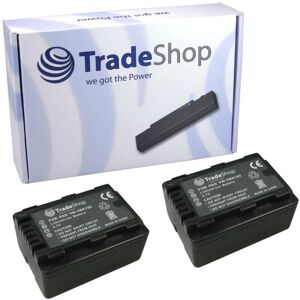 2x Trade-shop Premium Kamera Li-Ion Akku 3,6V/3,7V 1800mAh mit Infochip für Panasonic HC-V100 HC-V100EG-K HC-V100EG-W hdc SD-40 SD-60 SD-66 SD-80