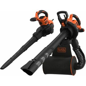 Black & Decker 3000W 3EN1 Blas-Häcksler-Staubsauger mit Rückensack BLACK+DECKER BEBLV300-QS