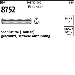 Spannstift ISO 8752 geschlitzt 6 x 40 Federstahl schwere Ausf. ISO 8752