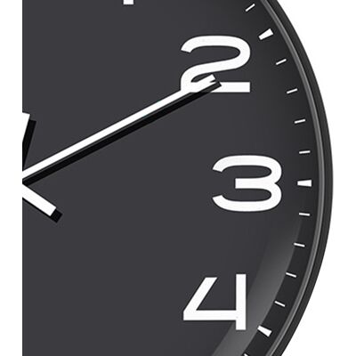 JUTE 12-zoll-wohnzimmerwanduhr, Schlichtes Design, Kunststoffuhr Für Zuhause, Geräuschlose Quarzuhr, G2001 Exportfabrik, Schwarzes Zifferblatt, Schwarzer Rahmen. JUTE 12-zoll-wohnzimmerwanduhr, Schlichtes Design, Kunststoffuhr Für Zuhause, Geräuschlose Quarzuhr, G2001 Exportfabrik, Schwarzes Zifferblatt, Schwarzer Rahmen.
