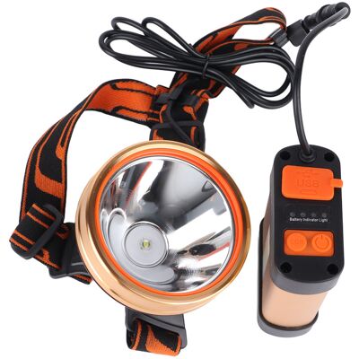 HEAT Superhelle Stirnlampe Mit 1800-mah-lithium-akku, Multifunktionale, Wiederaufladbare Stirnlampe Für Outdoor-arbeiten HEAT Superhelle Stirnlampe Mit 1800-mah-lithium-akku, Multifunktionale, Wiederaufladbare Stirnlampe Für Outdoor-arbeiten