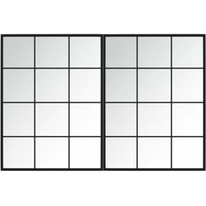 Wandspiegel 2 Stk. Schwarz 80x60 Cm Metall - Vidaxl Wandspiegel 2 Stk. Schwarz 80x60 Cm Metall - Vidaxl