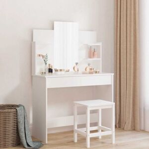Schminktisch Mit Spiegel Weiß 96x39x142 Cm - Vidaxl Schminktisch Mit Spiegel Weiß 96x39x142 Cm - Vidaxl