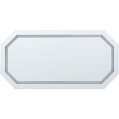 Beliani Wandmontierter LED-Spiegel - Badezimmerspiegel - Silber Beliani Wandmontierter LED-Spiegel - Badezimmerspiegel - Silber