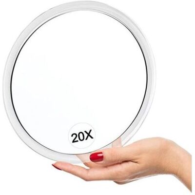 ZVD 20-fach Vergrößernder Spiegel Mit Saugnäpfen (15 Cm Durchmesser) – Ideal Zum Schminken, Zur Haarentfernung, Zur Mitesserentfernung Und Zum Formen Der Augenbrauen ZVD 20-fach Vergrößernder Spiegel Mit Saugnäpfen (15 Cm Durchmesser) – Ideal Zum Schminken, Zur Haarentfernung, Zur Mitesserentfernung Und Zum Formen Der Augenbrauen