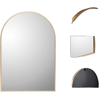 OEM Badezimmer Spiegel, Rahmen, Wandmontiert, Gewölbt 96x66cm Gold, Aluminium OEM Badezimmer Spiegel, Rahmen, Wandmontiert, Gewölbt 96x66cm Gold, Aluminium