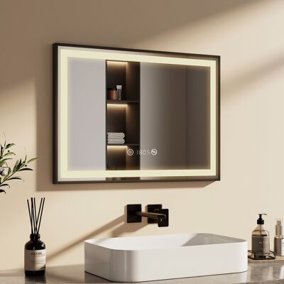 Emke - Spiegelschrank - 70x50 cm - 6500K - dimmbar - Badezimmer Spiegelschrank Emke - Spiegelschrank - 70x50 cm - 6500K - dimmbar - Badezimmer Spiegelschrank