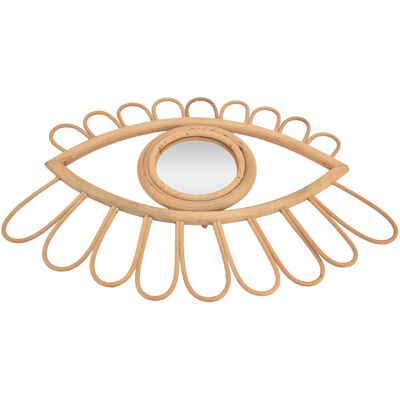 HEAT Rattan-augen-wandspiegel, Handgewebt, Innovative Kunst, Ankleide-, Schmink-, Badezimmer-hängedekoration HEAT Rattan-augen-wandspiegel, Handgewebt, Innovative Kunst, Ankleide-, Schmink-, Badezimmer-hängedekoration