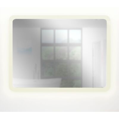 Acquavapore - Badspiegel, Badezimmer Spiegel, Leuchtspiegel Mit Spiegelheizung 80x60cm Lsp02 Mit Spiegelheizung Acquavapore - Badspiegel, Badezimmer Spiegel, Leuchtspiegel Mit Spiegelheizung 80x60cm Lsp02 Mit Spiegelheizung
