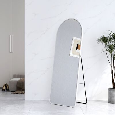 Emke Bogen Ganzkörperspiegel 160x60cm Für Schlafzimmer & Flur – Standspiegel Mit Aluminiumrahmen Und Esg-sicherheitsglas Weiß Emke Bogen Ganzkörperspiegel 160x60cm Für Schlafzimmer & Flur – Standspiegel Mit Aluminiumrahmen Und Esg-sicherheitsglas Weiß