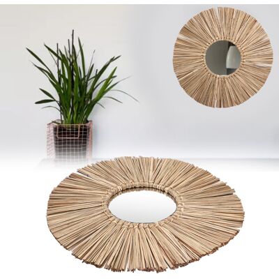 JUTE Spiegel Im Nordischen Retro-stil, Innendekoration, Hängespiegel, Handgewebter Wandbehang Mit Quasten, Nachttisch-wanddekoration Für Gästehäuser, Naturquaste. JUTE Spiegel Im Nordischen Retro-stil, Innendekoration, Hängespiegel, Handgewebter Wandbehang Mit Quasten, Nachttisch-wanddekoration Für Gästehäuser, Naturquaste.