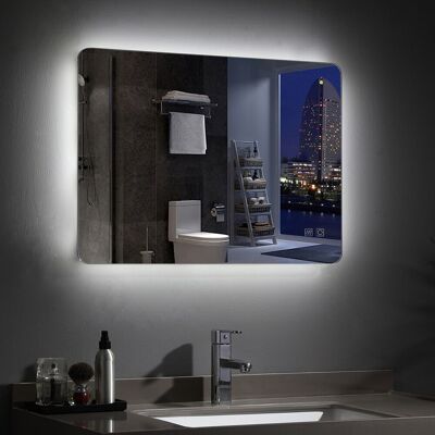 MIQU Badspiegel 70 X 50 Cm Mit Beleuchtung Led Rechteckig Badezimmer Wandspiegel Antibeschlage Lichtspiegel Mit Touchschalter Ip44 Kaltweissen Mic MIQU Badspiegel 70 X 50 Cm Mit Beleuchtung Led Rechteckig Badezimmer Wandspiegel Antibeschlage Lichtspiegel Mit Touchschalter Ip44 Kaltweissen Mic