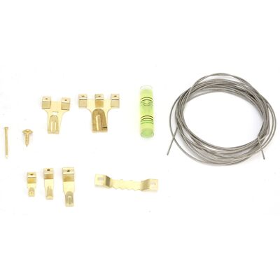 HEAT 283-teiliges Bilderhaken-set Im Europäischen Stil Mit Wasserwaage, Silberfarben, Für Wandbilder, Uhren Und Spiegel HEAT 283-teiliges Bilderhaken-set Im Europäischen Stil Mit Wasserwaage, Silberfarben, Für Wandbilder, Uhren Und Spiegel