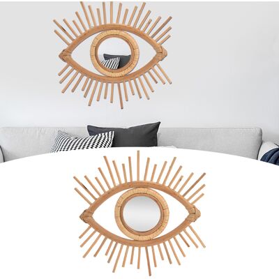 JUTE Schminktischspiegel Im Nordischen Stil, Dekorativer Rattanspiegel, Künstlerischer Wandspiegel Für Badezimmer Oder Hotellounge, Retro-make-up-spiegel JUTE Schminktischspiegel Im Nordischen Stil, Dekorativer Rattanspiegel, Künstlerischer Wandspiegel Für Badezimmer Oder Hotellounge, Retro-make-up-spiegel