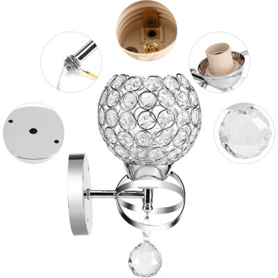 HEAT Moderne Kristallwandleuchte, Led-nachttischleuchte Für Schlafzimmer, Wohnzimmer, Flur, Dekorative Beleuchtung HEAT Moderne Kristallwandleuchte, Led-nachttischleuchte Für Schlafzimmer, Wohnzimmer, Flur, Dekorative Beleuchtung