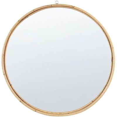 BELIANI Wandspiegel Barung 60 Cm 60 Cm Rattan Naturfarben Beige BELIANI Wandspiegel Barung 60 Cm 60 Cm Rattan Naturfarben Beige