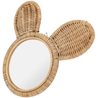 HEAT Hängender Spiegel, Hochauflösender Rattan-spiegel, Dekorativer Wand-schminkspiegel Für Badezimmer Und Hotelzimmer HEAT Hängender Spiegel, Hochauflösender Rattan-spiegel, Dekorativer Wand-schminkspiegel Für Badezimmer Und Hotelzimmer