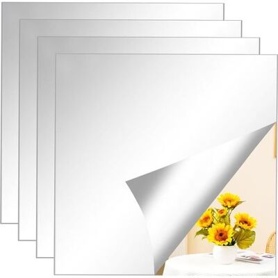 TORMATOR 4er-set Selbstklebende Spiegel (20 X 20 Cm), Bruchsichere Acryl-wandspiegel, Rahmenlos, Spiegelaufkleber Für Badezimmer, Schlafzimmer, Wohnzimmer, Flur, Wanddekoration TORMATOR 4er-set Selbstklebende Spiegel (20 X 20 Cm), Bruchsichere Acryl-wandspiegel, Rahmenlos, Spiegelaufkleber Für Badezimmer, Schlafzimmer, Wohnzimmer, Flur, Wanddekoration