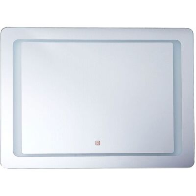 Beliani Wandspiegel mit LED Silber 60 x 80 cm Rechteckig Beliani Wandspiegel mit LED Silber 60 x 80 cm Rechteckig
