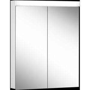 Schneider Lowline Basic led Lichtspiegelschrank, 2 Doppelspiegeltüren, 60x74,8x13,5cm, 171.261., Ausführung: CH-Norm/Korpus weiss/4000K - 171.261.01.02