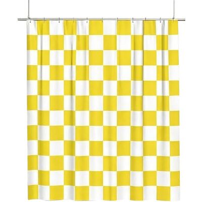 OEM Karierter Duschvorhang – Vintage-karomuster – Maschinenwaschbar – Gelb – 180 X 180 Cm OEM Karierter Duschvorhang – Vintage-karomuster – Maschinenwaschbar – Gelb – 180 X 180 Cm