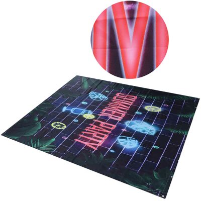 HEAT Wasserdichter Duschvorhang Aus Polyester Mit Sommerlichem Muster, Kein Bohren Erforderlich, Mit Haken, 180 X 180 Cm, Für Badezimmer HEAT Wasserdichter Duschvorhang Aus Polyester Mit Sommerlichem Muster, Kein Bohren Erforderlich, Mit Haken, 180 X 180 Cm, Für Badezimmer