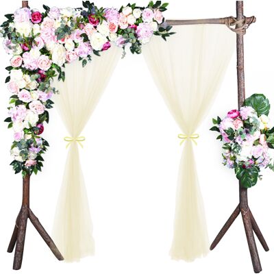 HEAT Nylon-gaze-fensterdekoration Für Hochzeiten Und Partys, Foto-requisiten, Durchscheinende Vorhänge HEAT Nylon-gaze-fensterdekoration Für Hochzeiten Und Partys, Foto-requisiten, Durchscheinende Vorhänge