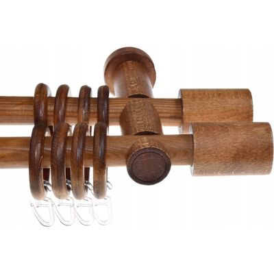 OEM Doppelte Gardinenstange Aus Holz, Moderne Eichenholz-gardinenstangen, 120 Cm Zylinder Fi20 OEM Doppelte Gardinenstange Aus Holz, Moderne Eichenholz-gardinenstangen, 120 Cm Zylinder Fi20