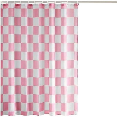 OEM Karierter Duschvorhang – Vintage-karomuster – Maschinenwaschbar – Rosa – 180 X 180 Cm OEM Karierter Duschvorhang – Vintage-karomuster – Maschinenwaschbar – Rosa – 180 X 180 Cm