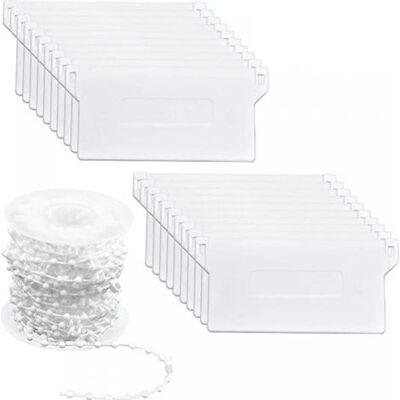 ENLENK Vertikale Jalousie-gewichtslatten, 20 Stück, Reparaturset Für Jalousien, 89 Mm (3,5 Zoll) X 10 M, Weiß ENLENK Vertikale Jalousie-gewichtslatten, 20 Stück, Reparaturset Für Jalousien, 89 Mm (3,5 Zoll) X 10 M, Weiß