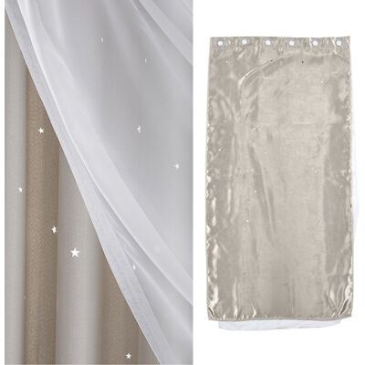 JUTE Transparente, Doppellagige Gardinen Mit Durchbrochenem Sternenmuster, Perfekt Für Romantische Schlafzimmer Und Wohnzimmer Im Prinzessinnenstil, Trendige, Fertig Zum Aufhängen Gelieferte Beige Gardinen JUTE Transparente, Doppellagige Gardinen Mit Durchbrochenem Sternenmuster, Perfekt Für Romantische Schlafzimmer Und Wohnzimmer Im Prinzessinnenstil, Trendige, Fertig Zum Aufhängen Gelieferte Beige Gardinen