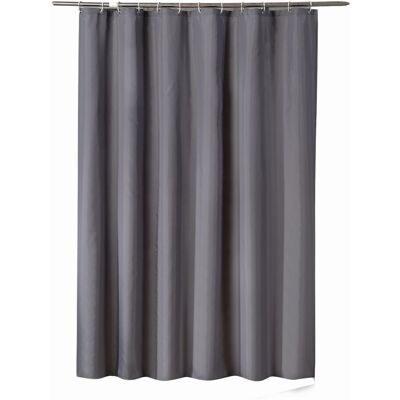 OEM Dunkelgrauer Duschvorhang, 80 Cm Breit X 180 Cm Lang, Wasserdichte Auskleidung, Mit Kunststoffringen OEM Dunkelgrauer Duschvorhang, 80 Cm Breit X 180 Cm Lang, Wasserdichte Auskleidung, Mit Kunststoffringen