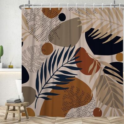 OEM 180 L X 180 H Cm Boho-duschvorhang Mit Abstraktem Muster, Geometrischer Duschvorhang Im Mid-century-stil, Wasserfester Und Schimmelresistenter Badvorhang Aus Polyester, Waschbar, Mit 12 Haken OEM 180 L X 180 H Cm Boho-duschvorhang Mit Abstraktem Muster, Geometrischer Duschvorhang Im Mid-century-stil, Wasserfester Und Schimmelresistenter Badvorhang Aus Polyester, Waschbar, Mit 12 Haken