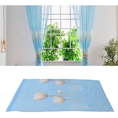 JUTE Komplett Verdunkelnde Vorhänge, Fertig Zum Aufhängen, Vertikale Jalousien Für Den Wohnbereich (schlafzimmer, Wohnzimmer, Balkone) Und Als Raumteiler. Komplett Verdunkelnde Vorhänge In Tulpenform, Blau JUTE Komplett Verdunkelnde Vorhänge, Fertig Zum Aufhängen, Vertikale Jalousien Für Den Wohnbereich (schlafzimmer, Wohnzimmer, Balkone) Und Als Raumteiler. Komplett Verdunkelnde Vorhänge In Tulpenform, Blau