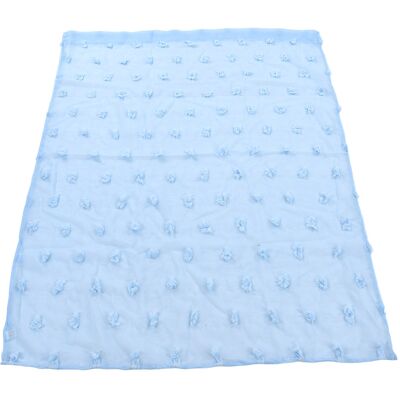 HEAT Transparenter Vorhang, 1 X 1,3 M, Polyester, Raumteiler Mit Dreidimensionaler Dekoration Für Balkon, Schlafzimmer, Blau HEAT Transparenter Vorhang, 1 X 1,3 M, Polyester, Raumteiler Mit Dreidimensionaler Dekoration Für Balkon, Schlafzimmer, Blau
