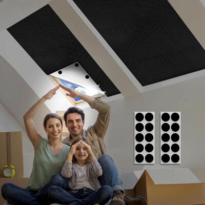 CARMDERING Verdunkelungsrollo Ohne Bohren, 100 X 145 Cm, Fensterfolie, Tragbare Wärmereduzierende Fensterfolie Mit Klettverschluss, Für Dachfenster CARMDERING Verdunkelungsrollo Ohne Bohren, 100 X 145 Cm, Fensterfolie, Tragbare Wärmereduzierende Fensterfolie Mit Klettverschluss, Für Dachfenster