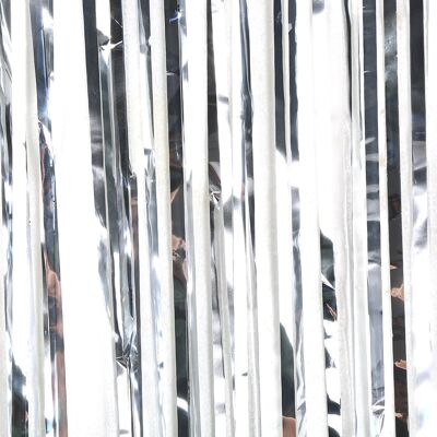 HEAT 200 Cm Langer Silberner Fransen-vorhang, Wiederverwendbare Hängedekoration Für Geburtstag, Hochzeit, Party, Tür, Innenbereich, Funkelnder Festlicher Voile HEAT 200 Cm Langer Silberner Fransen-vorhang, Wiederverwendbare Hängedekoration Für Geburtstag, Hochzeit, Party, Tür, Innenbereich, Funkelnder Festlicher Voile