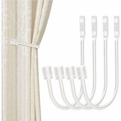 ZVD Raffhalter Für Gardinen, 4 Stück U-förmige Haken Zur Wandmontage, Quasten-raffhalter Für Gardinen, Vorhanghaken, Gardinenzubehör (leer) ZVD Raffhalter Für Gardinen, 4 Stück U-förmige Haken Zur Wandmontage, Quasten-raffhalter Für Gardinen, Vorhanghaken, Gardinenzubehör (leer)