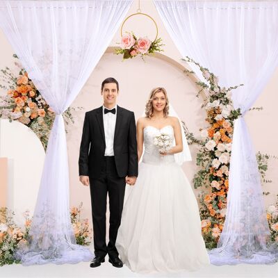 JUTE Dekorativer Vorhang Für Hochzeiten, Halbtransparenter Netzvorhang Für Schlafzimmer Oder Außenbereich - Hellblau 1,5 X 3 M, Fertig Zum Aufhängen. JUTE Dekorativer Vorhang Für Hochzeiten, Halbtransparenter Netzvorhang Für Schlafzimmer Oder Außenbereich - Hellblau 1,5 X 3 M, Fertig Zum Aufhängen.