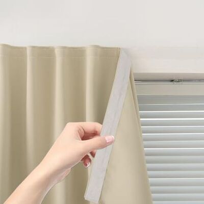 OEM Verdunkelungsvorhang Mit Klettverschluss – Kein Bohren Erforderlich – Keine Gardinenstange Nötig – 120 X 200 Cm (b X H) – Cremeweiß – 1 Vorhang OEM Verdunkelungsvorhang Mit Klettverschluss – Kein Bohren Erforderlich – Keine Gardinenstange Nötig – 120 X 200 Cm (b X H) – Cremeweiß – 1 Vorhang