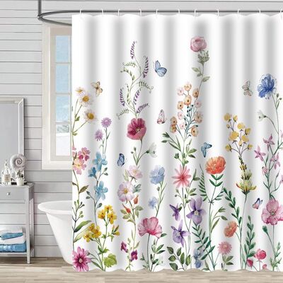 OEM Schimmelresistenter Duschvorhang 150 X 180 Cm Aquarelldruck Mit Pflanzenblättern Waschbar Wasserdicht Kleiner Badezimmervorhang Mit Haken Modell 35 OEM Schimmelresistenter Duschvorhang 150 X 180 Cm Aquarelldruck Mit Pflanzenblättern Waschbar Wasserdicht Kleiner Badezimmervorhang Mit Haken Modell 35