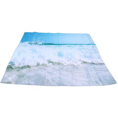 HEAT Wasserdichter Duschvorhang 150 X 180 Cm Mit Haken, Badezimmerausstattung Für Zuhause, Spritzwassergeschütztes Badetuch HEAT Wasserdichter Duschvorhang 150 X 180 Cm Mit Haken, Badezimmerausstattung Für Zuhause, Spritzwassergeschütztes Badetuch