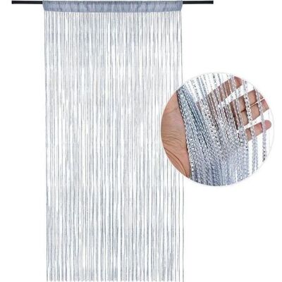 OEM Linghhang – Dekorativer Moskitonetz-vorhang Für Türen, 100 X 200 Cm – Nylon Und Kunststoff – Weiß-silber – Trennt Räume Und Hält Insekten Fern OEM Linghhang – Dekorativer Moskitonetz-vorhang Für Türen, 100 X 200 Cm – Nylon Und Kunststoff – Weiß-silber – Trennt Räume Und Hält Insekten Fern