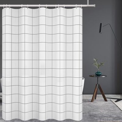 OEM Weißer Duschvorhang Wasserdichter Duschvorhang Karierter Duschvorhang 180 Cm X 200 Cm Wasserdichter Vorhang Hotel-duschvorhang Mit Haken Geeignet OEM Weißer Duschvorhang Wasserdichter Duschvorhang Karierter Duschvorhang 180 Cm X 200 Cm Wasserdichter Vorhang Hotel-duschvorhang Mit Haken Geeignet