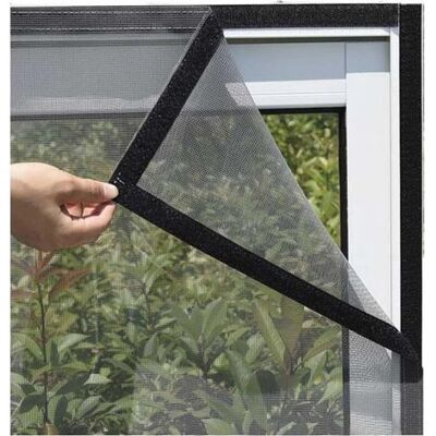 OEM 1-teiliges, Zuschneidbares Fliegengitter-set (120 Cm X 150 Cm), Insektenschutzgitter Mit Klebeband, Feinmaschiges Gitter Ohne Bohren – Transparent Schwarz OEM 1-teiliges, Zuschneidbares Fliegengitter-set (120 Cm X 150 Cm), Insektenschutzgitter Mit Klebeband, Feinmaschiges Gitter Ohne Bohren – Transparent Schwarz